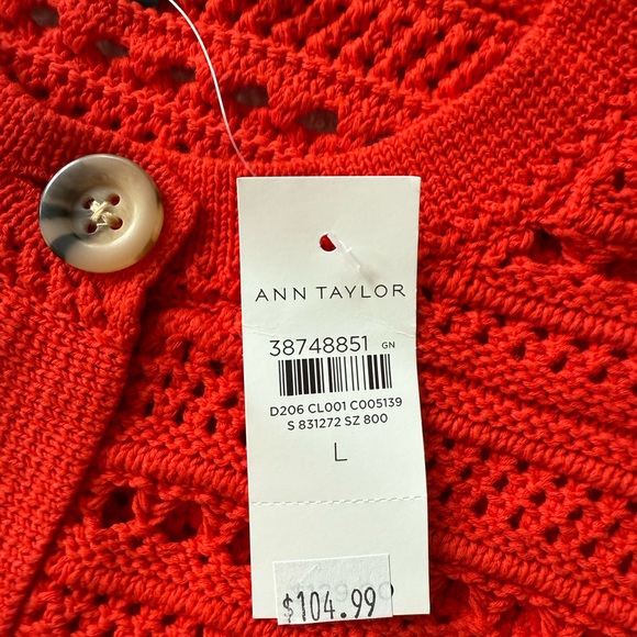 Ann Taylor Pointelle Textured Cardigan - Picture 6 of 6